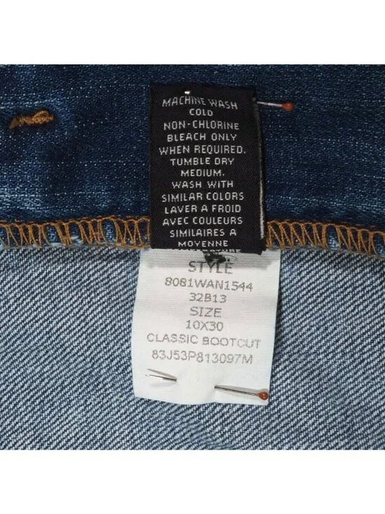 Vtg Ralph Lauren Jeans Womens Size 10 Distressed Stone Washed Stretch 33 x 30 - Picture 9 of 10